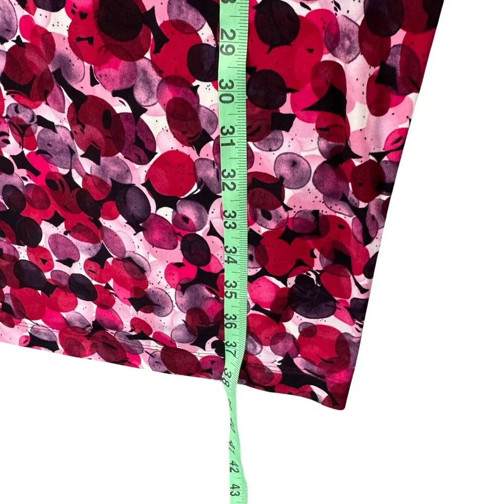 Women Pink Floral Cowl Neck Sleeveless Sheath Dress Y2K Officecore 12P - Picture 6 of 8